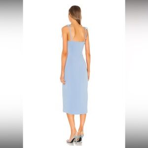 Camila Coelho Powder Blue Tie-Shoulder Midi Dress